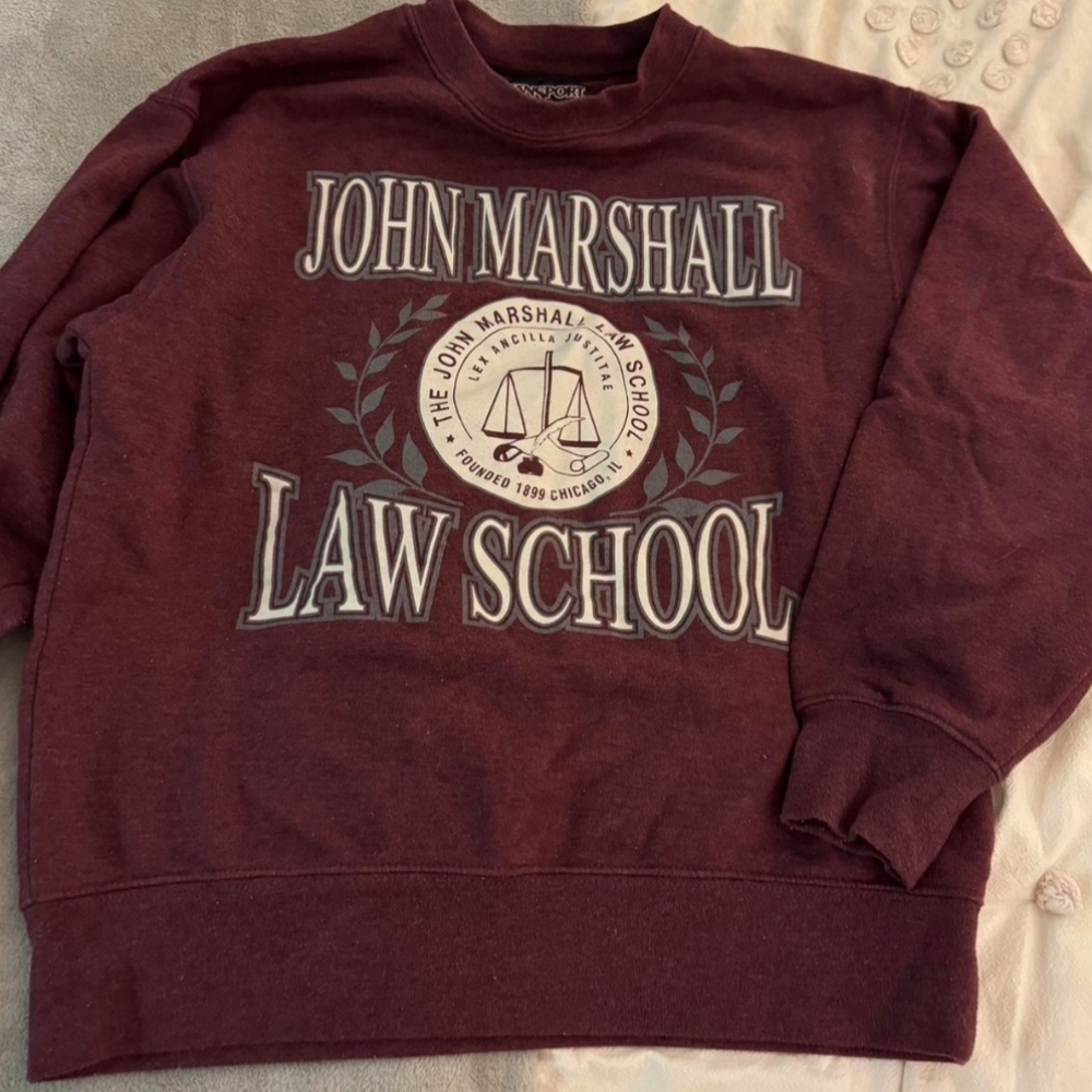 ❗John Marshall Law School Chicago Maroon Crewneck Sweatshirt Small❗
